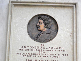 Plaque in memory of Antonio Fogazzaro - Montegalda
